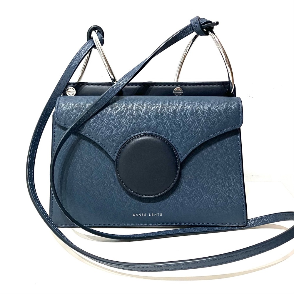 Danse Lente Marine-Blue Mini Leather Phoebe Bag